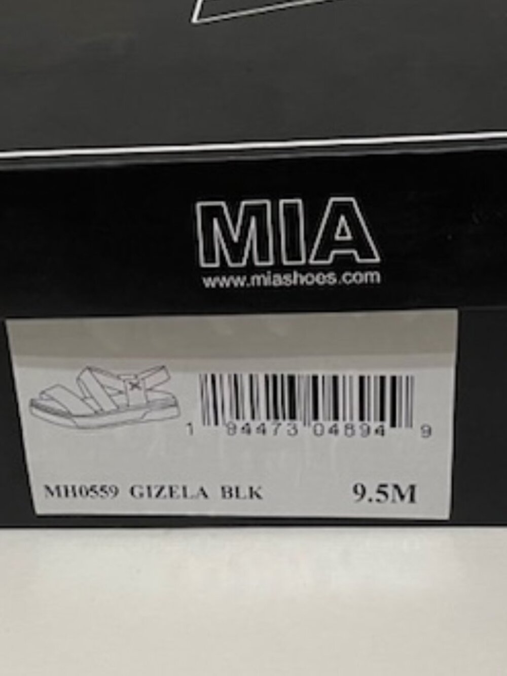 MIA Gizela Black Strappy Sandals Size 9.5 NEW IN BOX - Picture 2 of 2